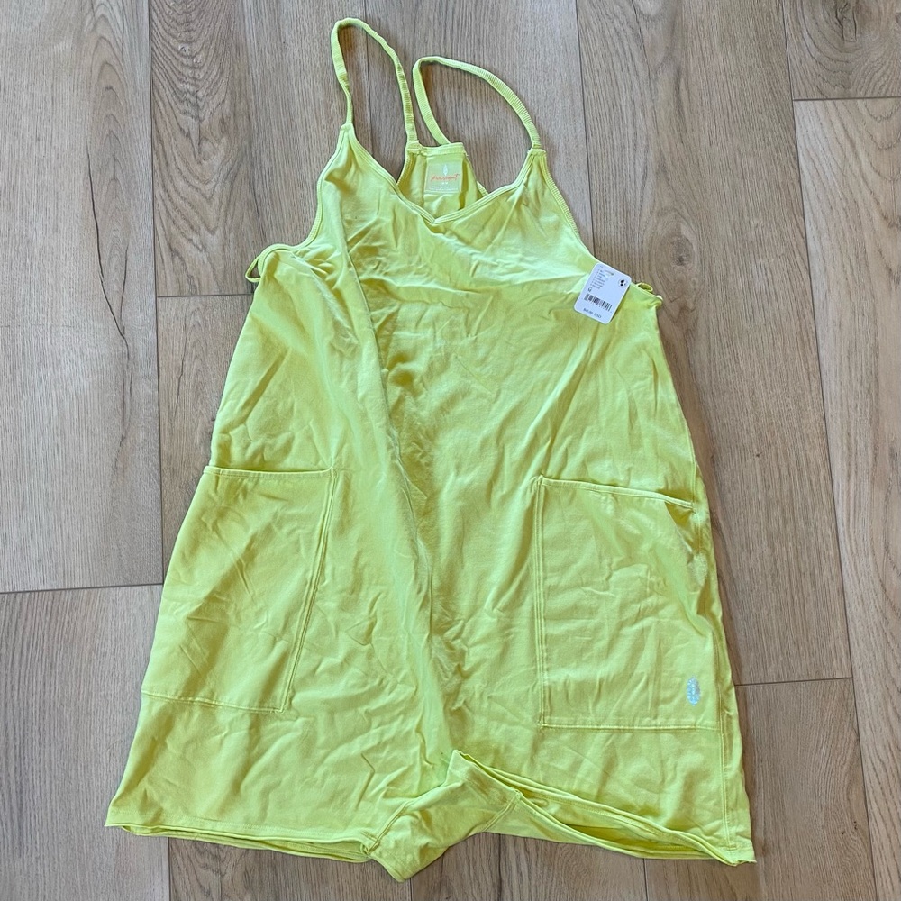 Free People Hot Shot Romper Limeade Size Medium NWT